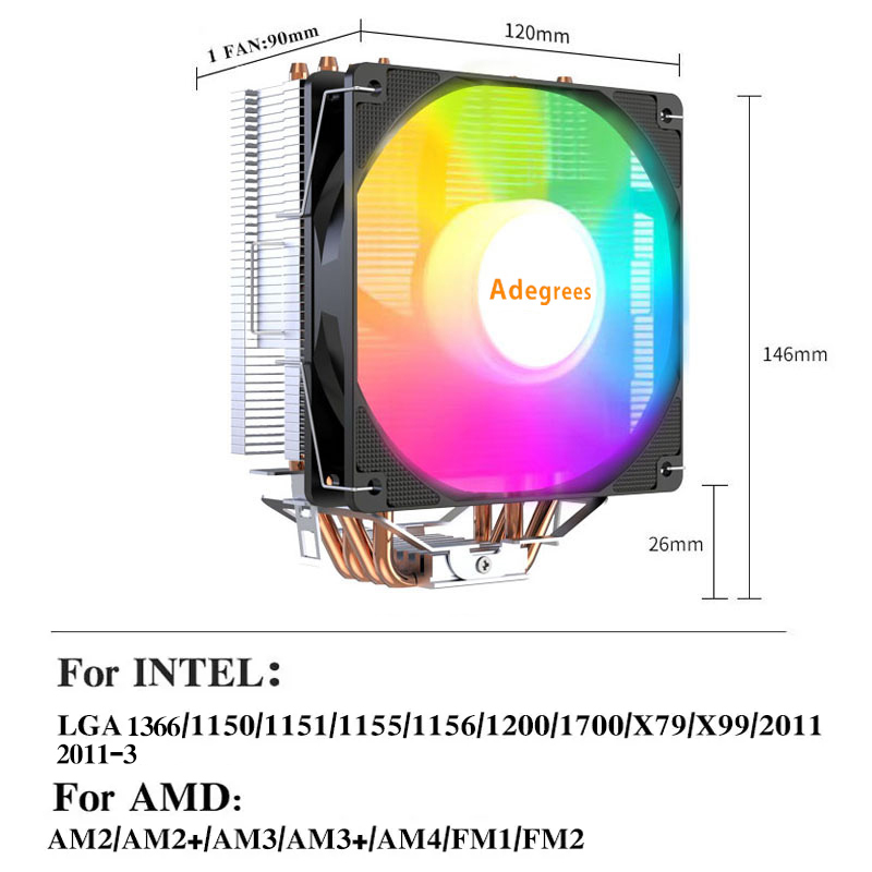 X99 Tower CPU Cooler 4 Heatpip - Cpu Heatsink review and price